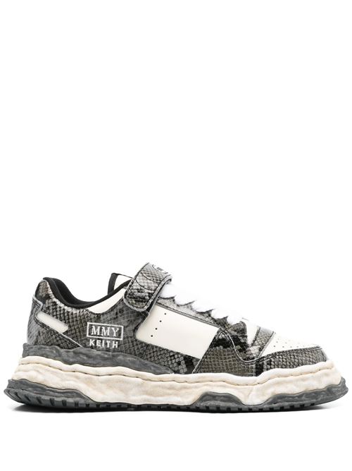 Sneaker bassa KEITH OG Sole in pelle stampata pitone Mihara Yasuhiro | A14FW709GRY/WHT